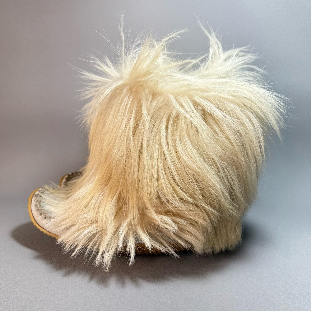 Bastien Bros Vintage Authentic MukLuk Cream Goat Fur Yeti Boots - Picture 3 of 11